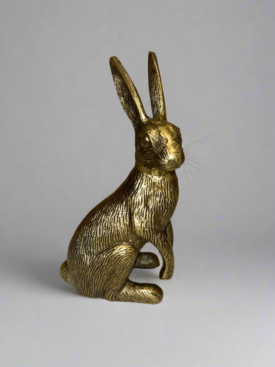 Brass Metal Rabbit Statue