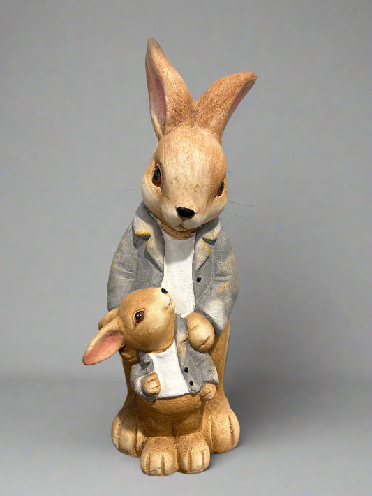 Daddy & Son Rabbit Statue