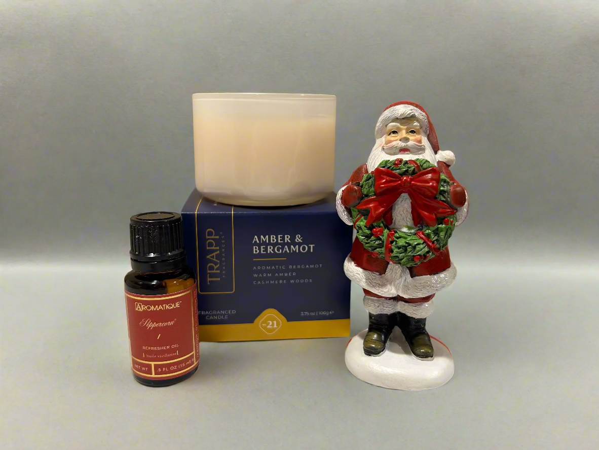 Mini Santa Statue with Scents Gift Set